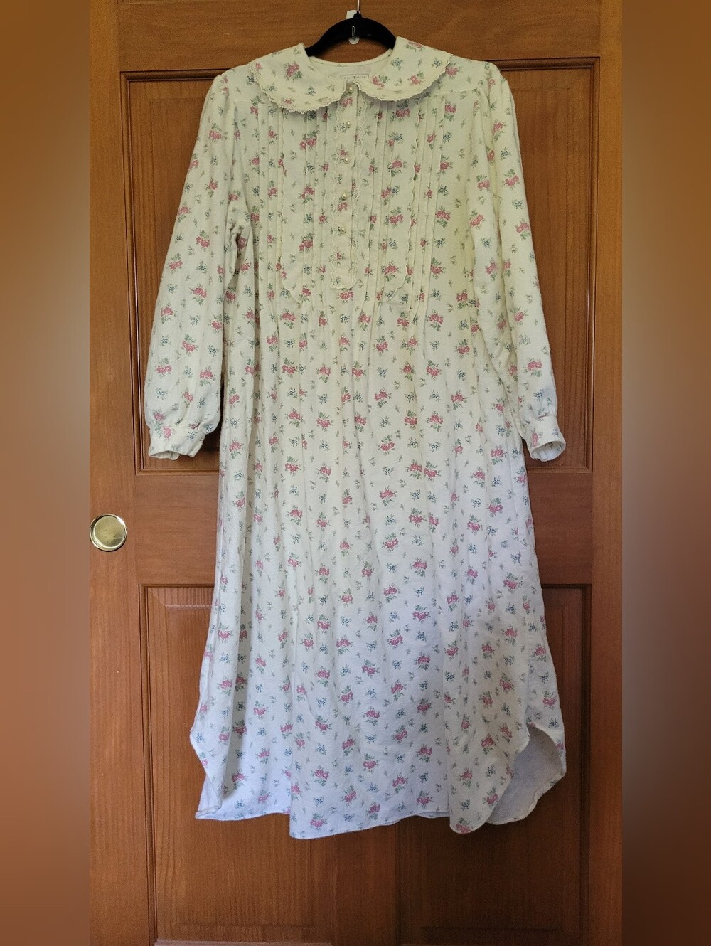 Erika Taylor Flannel Nightgown Womens S Vintage Prairie Grannycore Floral